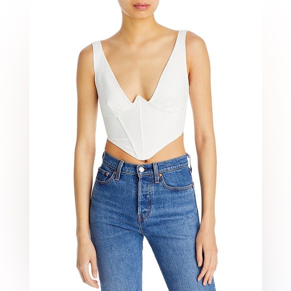 Revolve BARDOT Bronte Corset Top sz 2 / XS off white - Picture 7 of 13